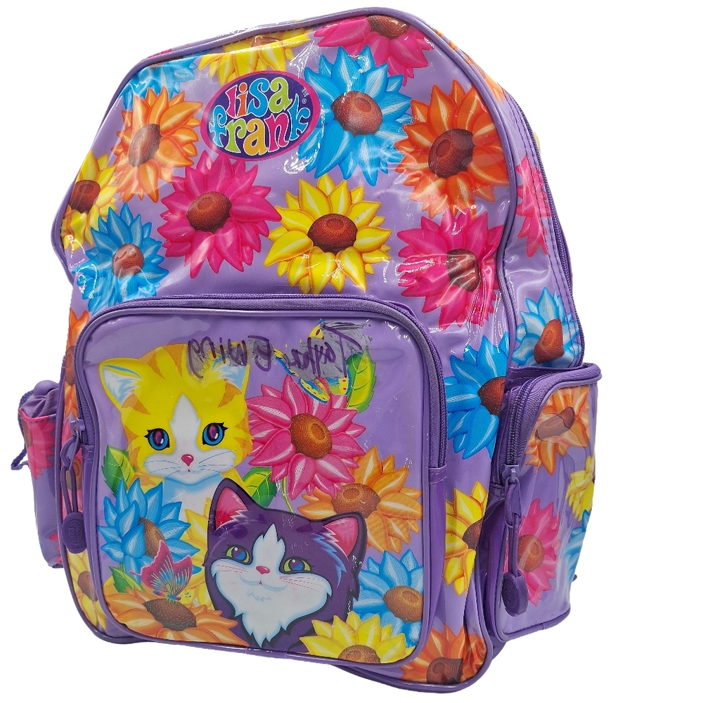 VTG Lisa Frank Sunflower Kittens Large Full-size Backpack - Picture 3 of 14